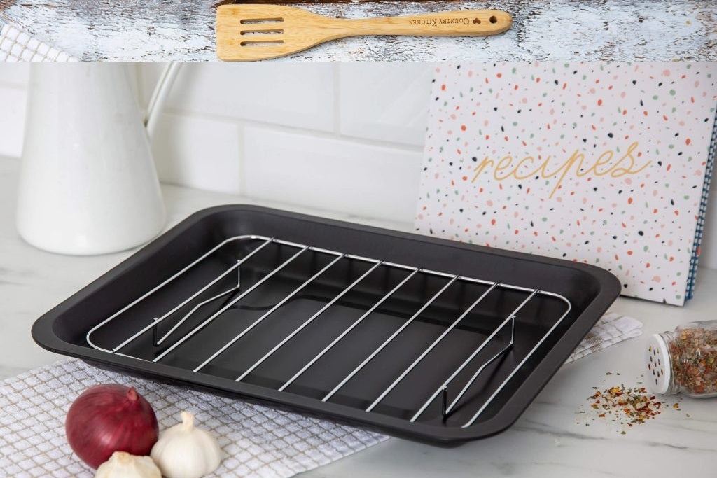 Wham Essentials 39cm Roast & Rack Black Wham Essentials 39cm Roast & Rack Black
